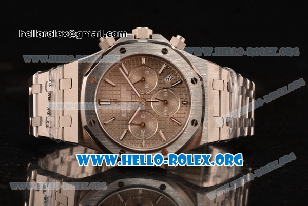 Audemars Piguet Royal Oak Chronograph Miyota OS20 Quartz Steel Case with Grey Dial and Steel Bracelet - Click Image to Close